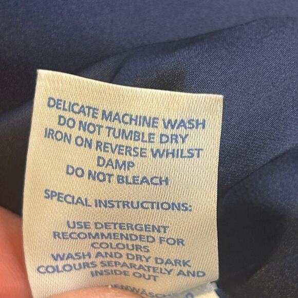 Boden navy floral  sheath lined elbow length sleeves lined dress size 6R - Picture 6 of 6